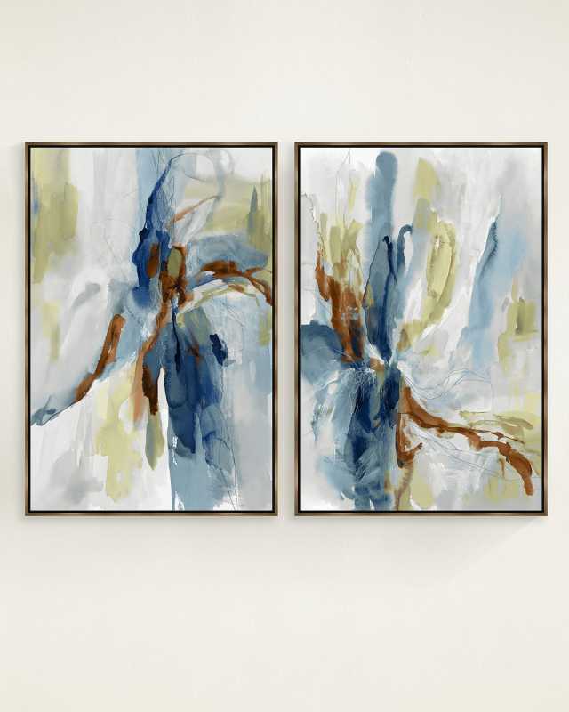 "Glorious" Framed Giclees by Jean Kenna, 26" x 38", Set of 2