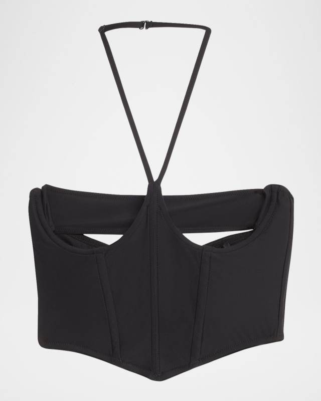 Echauffe Jersey & Tulle Longline Corset B