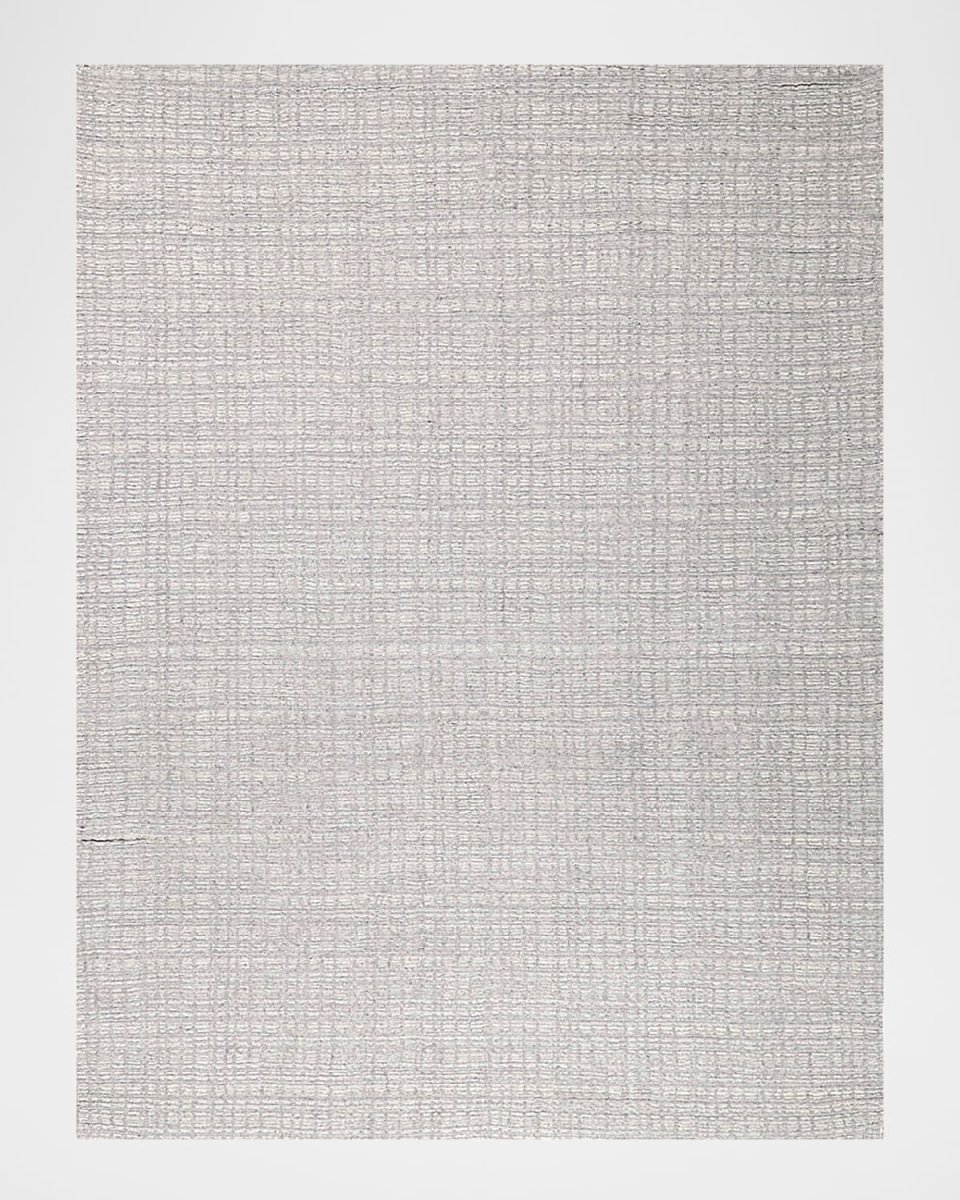 Alpine Hand-Loomed Silver & Ivory Rug, 10' x 14'