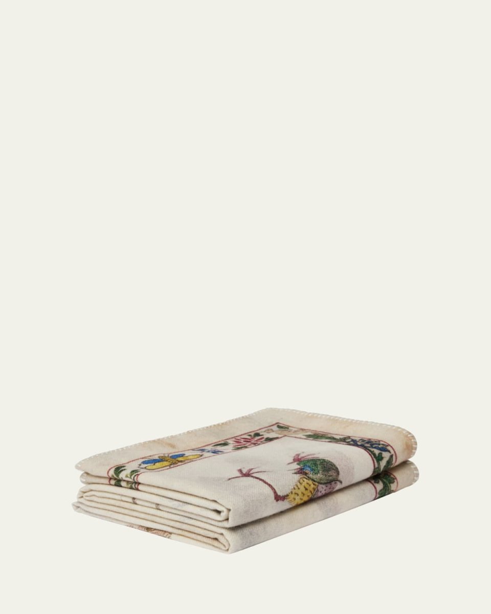 Peacock & Feather Throw Blanket