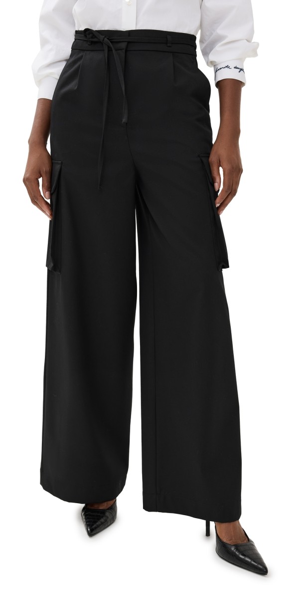 Róhe Tailored Cargo Trousers Black
