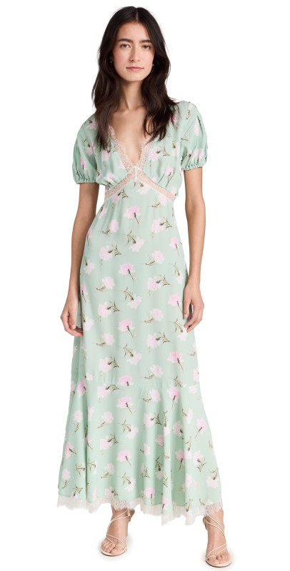 LoveShackFancy Aurelle Dress Aloe Wash