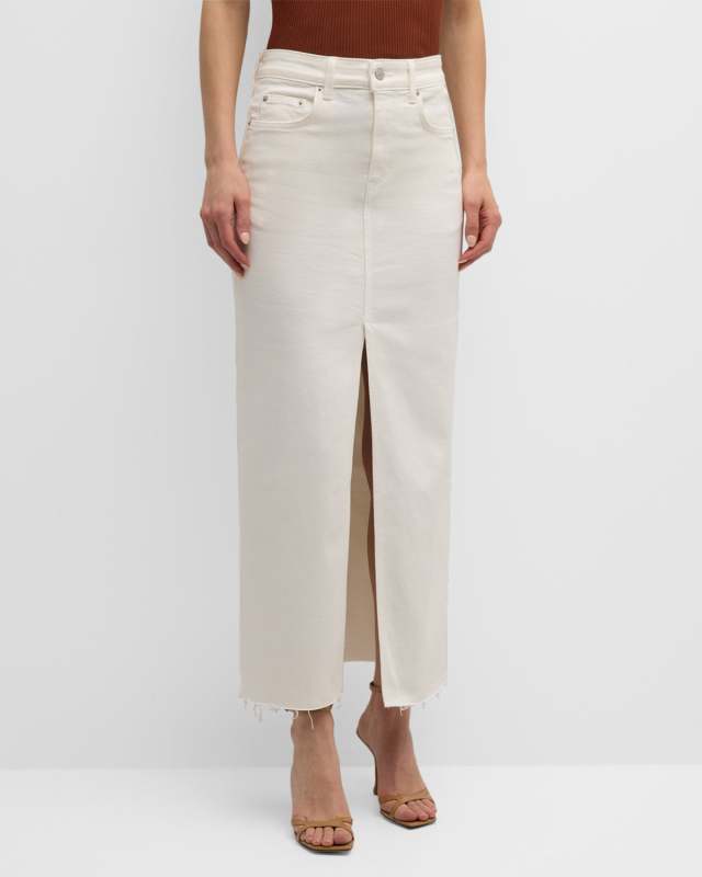 Orlan Slit Denim Maxi Skirt