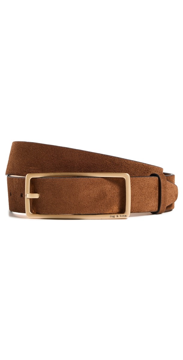 rag & bone Rebound Belt Chestnut Suede