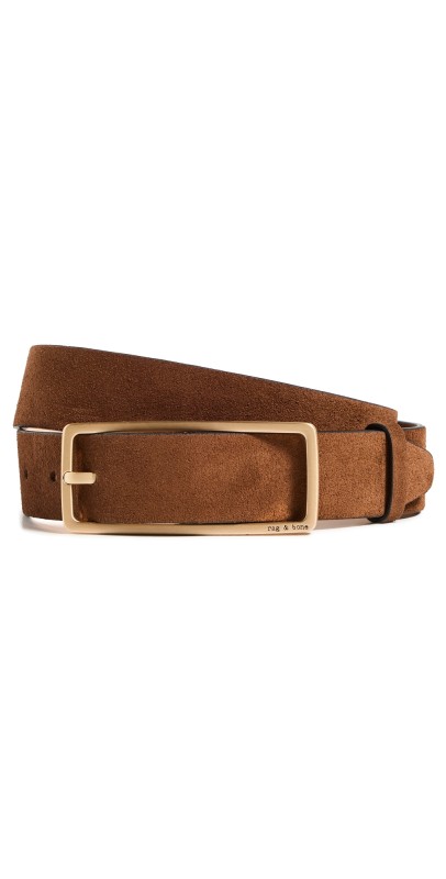 rag & bone Rebound Belt Chestnut Suede