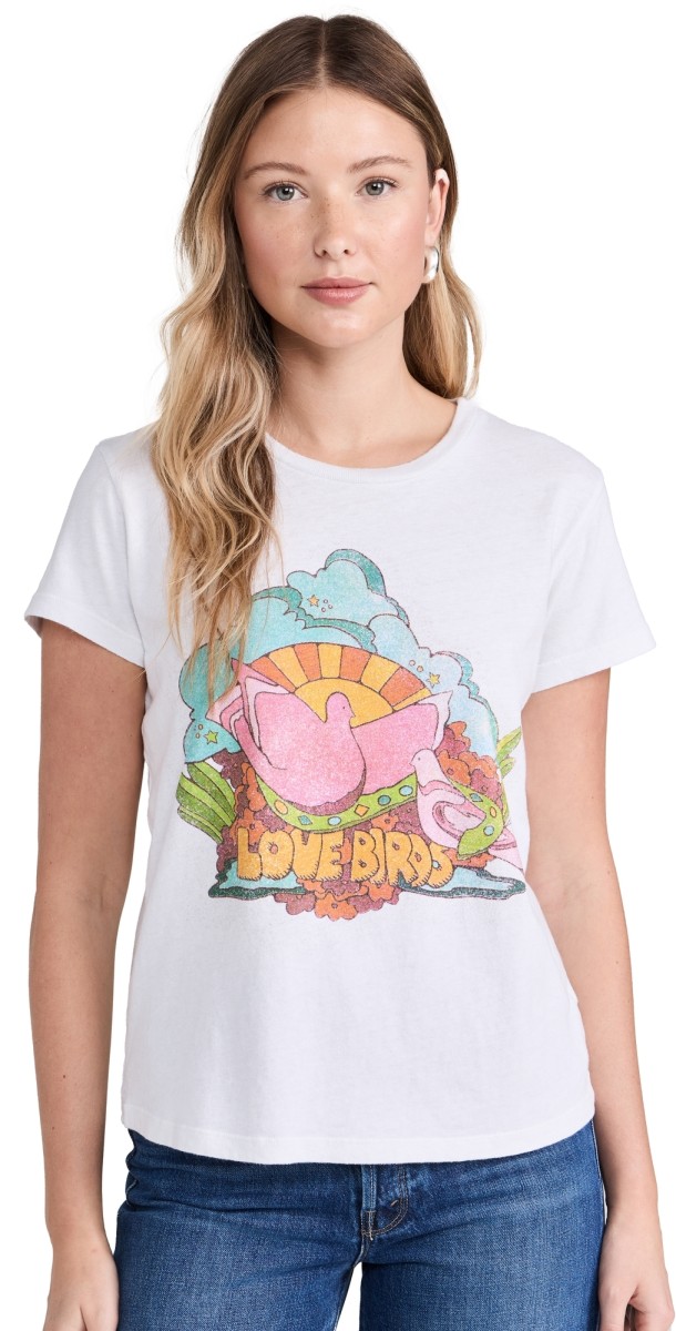 MOTHER The Boxy Goodie Goodie Tee Love Birds