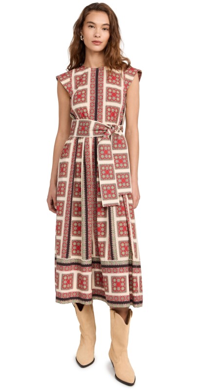 THE GREAT. The Tulsa Dress Westward Bandana Print