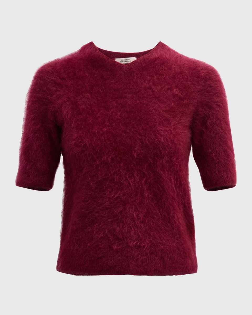 Fluffy Cashmere Luxury V-Neck Pullover