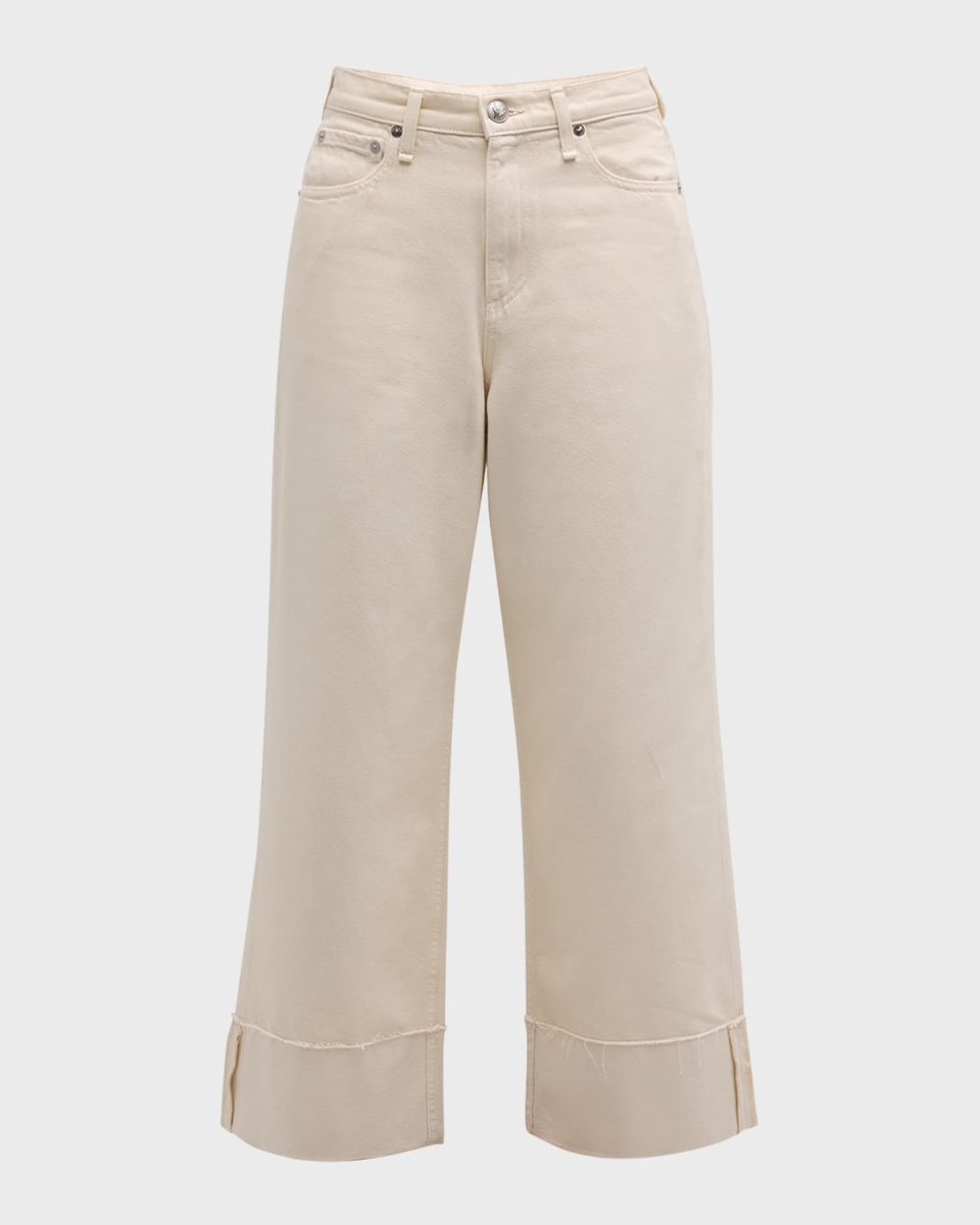 Andi Wide-Leg Cuffed Jeans
