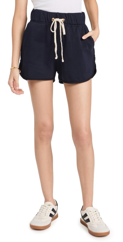 Les Tien Serena Scallop Shorts Navy