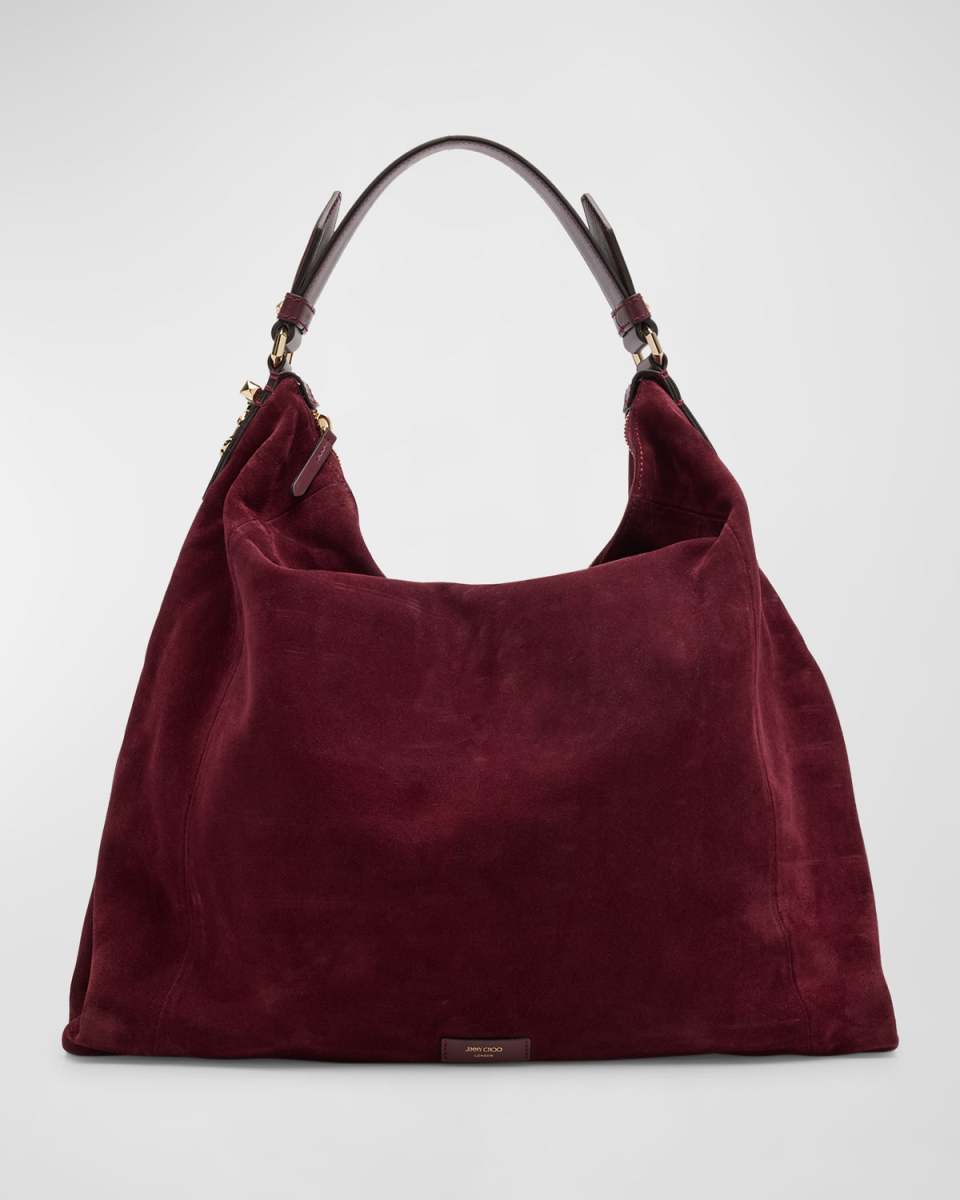 Ana Zip Suede Hobo Bag