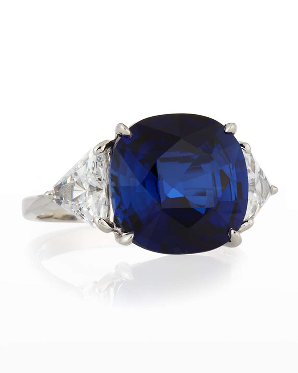 Cushion-Cut Cubic Zirconia Ring, 13 TCW