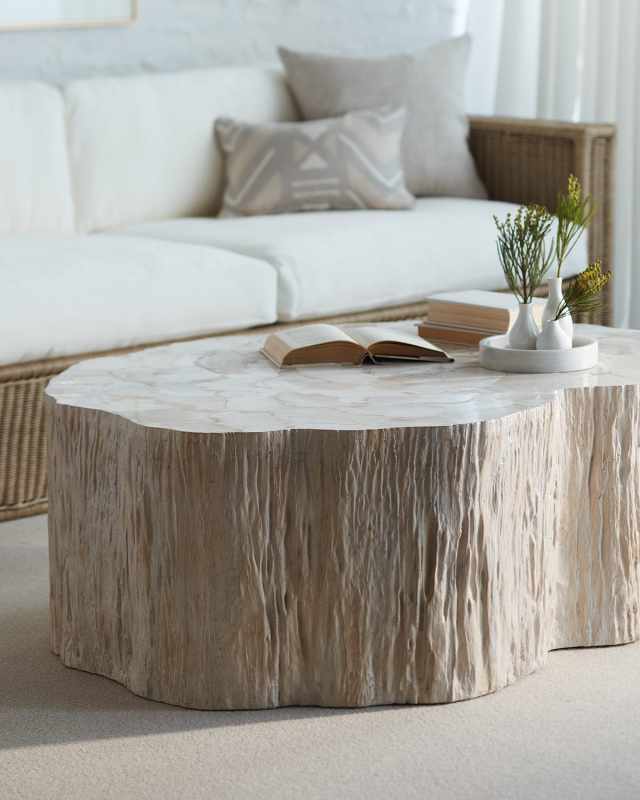 Camilla Fossilized Clam Coffee Table