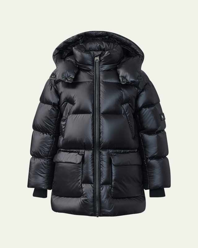 Kid's Kennie Puffer Hooded Parker, Size 2-