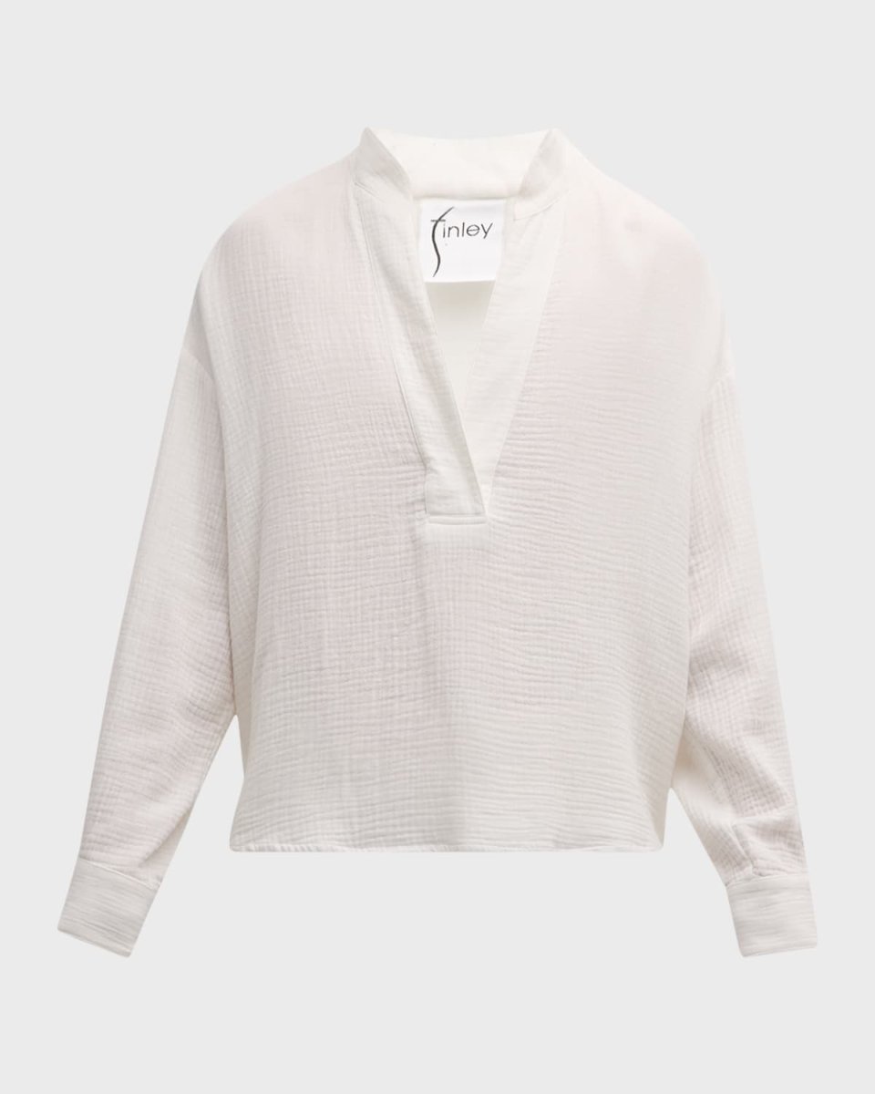 Elsa V-Neck Cotton Gauze Top