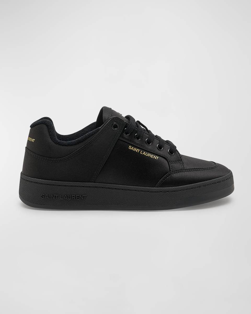 Silk Low-Top Court Sneakers