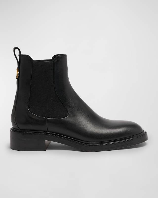 Marcie Leather Chelsea Ankle Booties