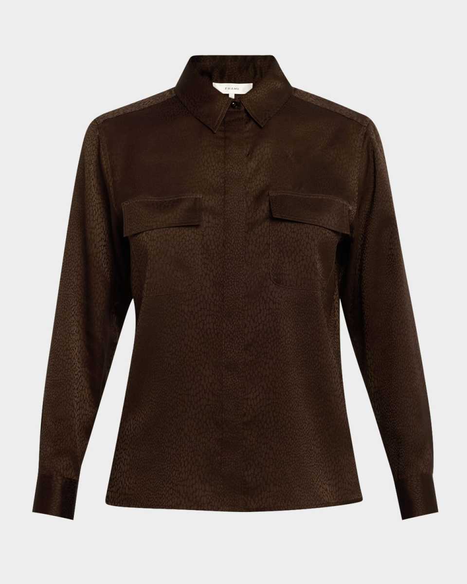 Double Pocket Satin Shirt
