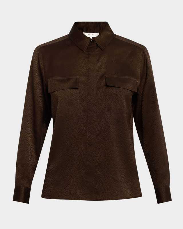 Double Pocket Satin Shirt