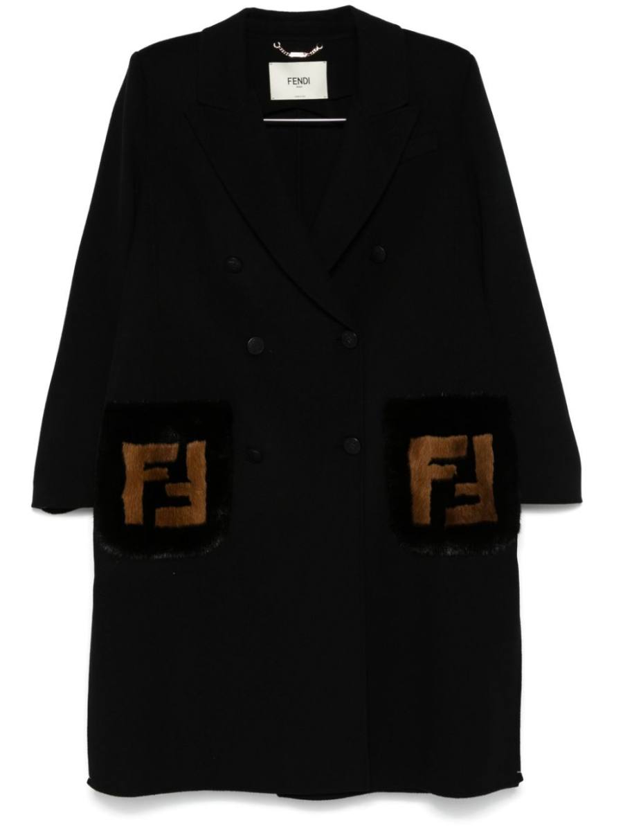 FF-fur detailed coat