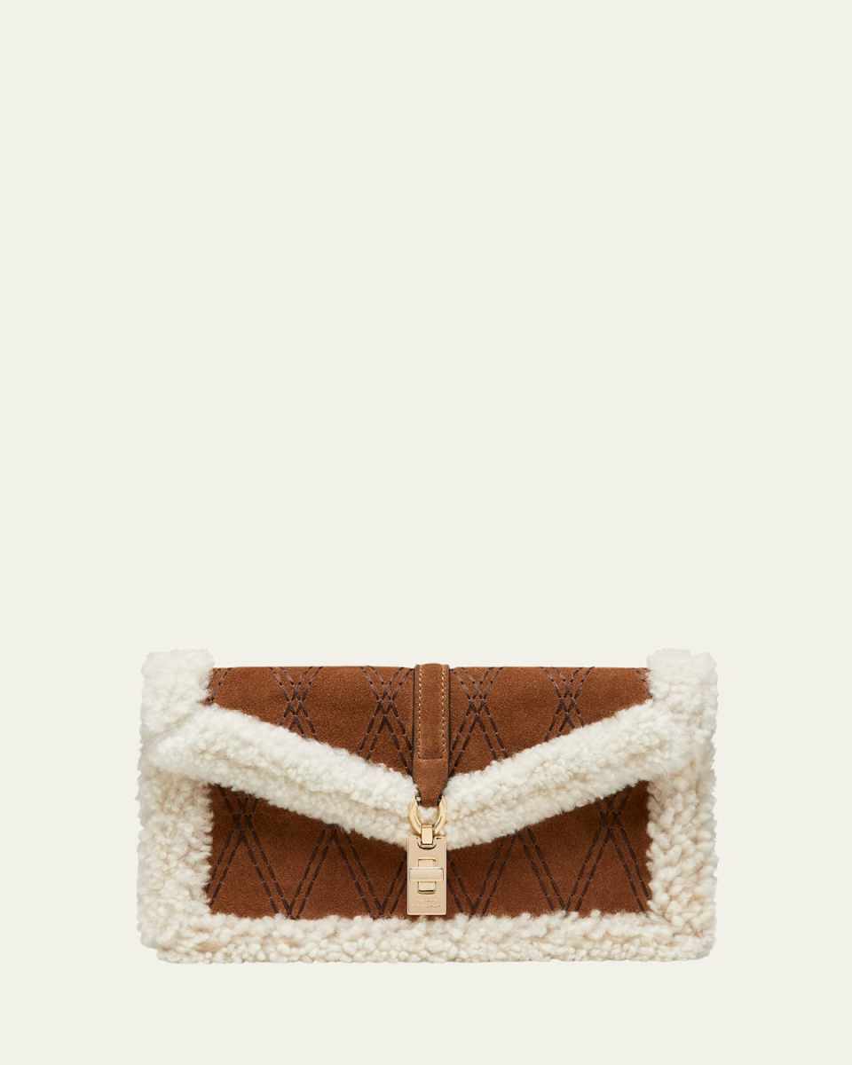 Milan Sheep Shearling Fur Clutch Bag