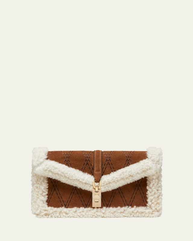Milan Sheep Shearling Fur Clutch Bag