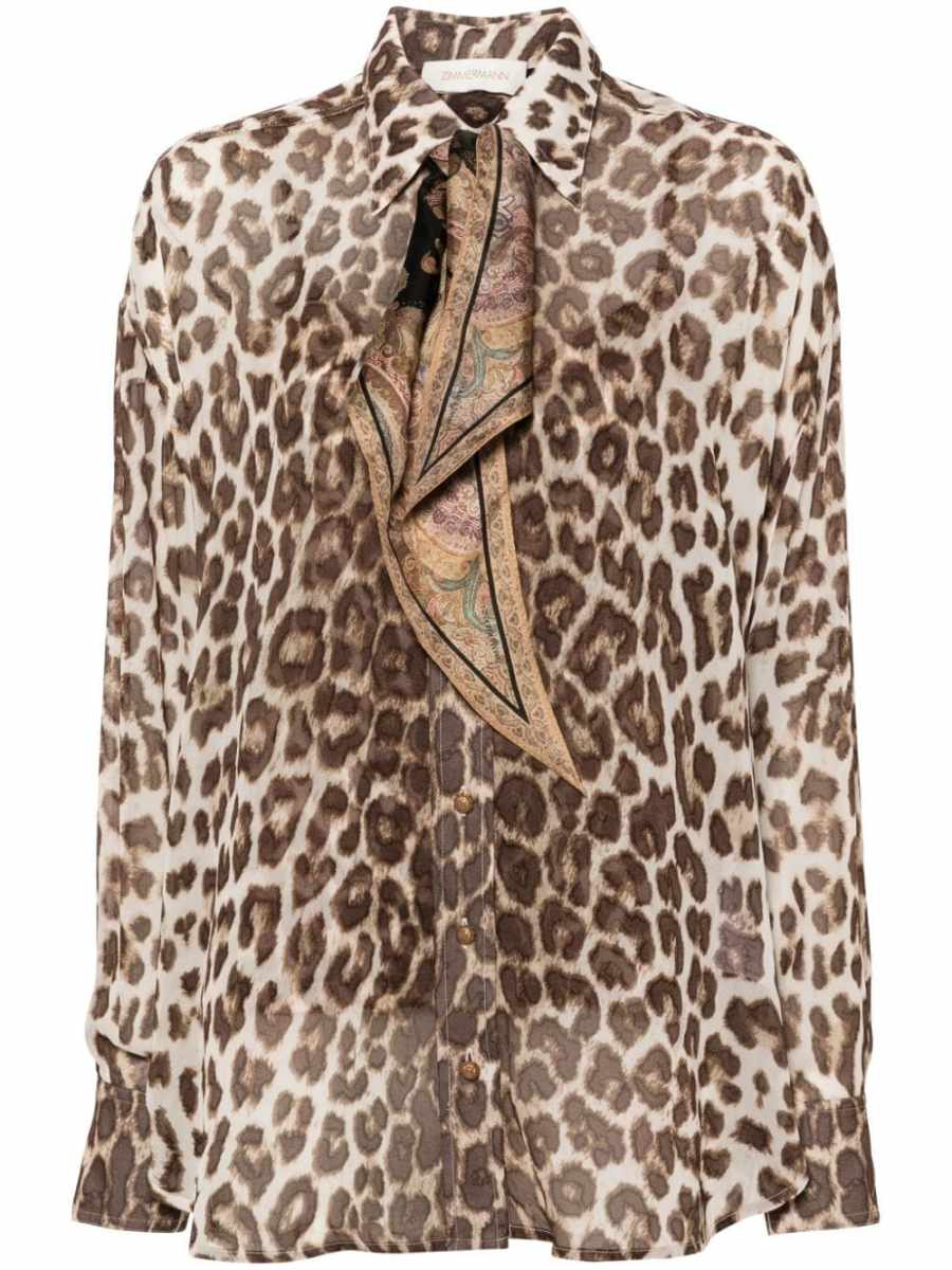 Illustration leopard-print shirt