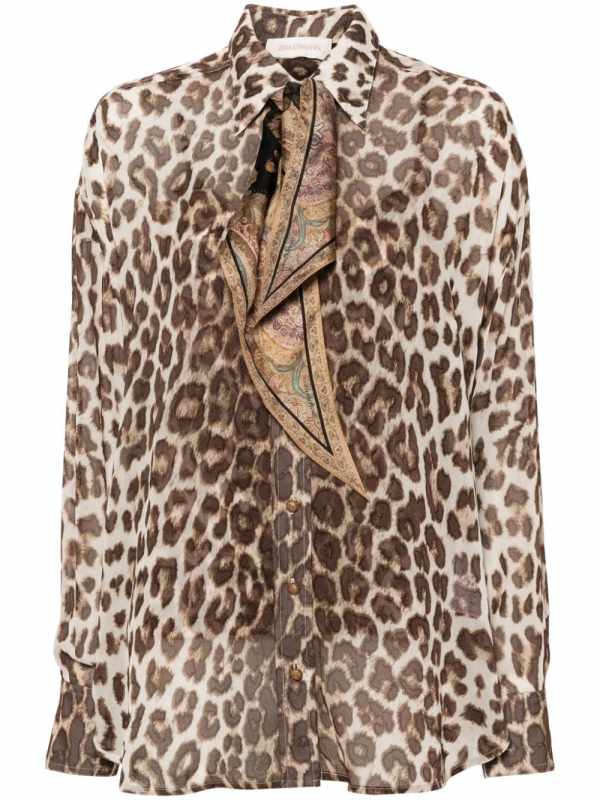 Illustration leopard-print shirt