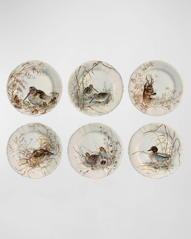 Sologne Assorted Dessert Plates, Set of 6