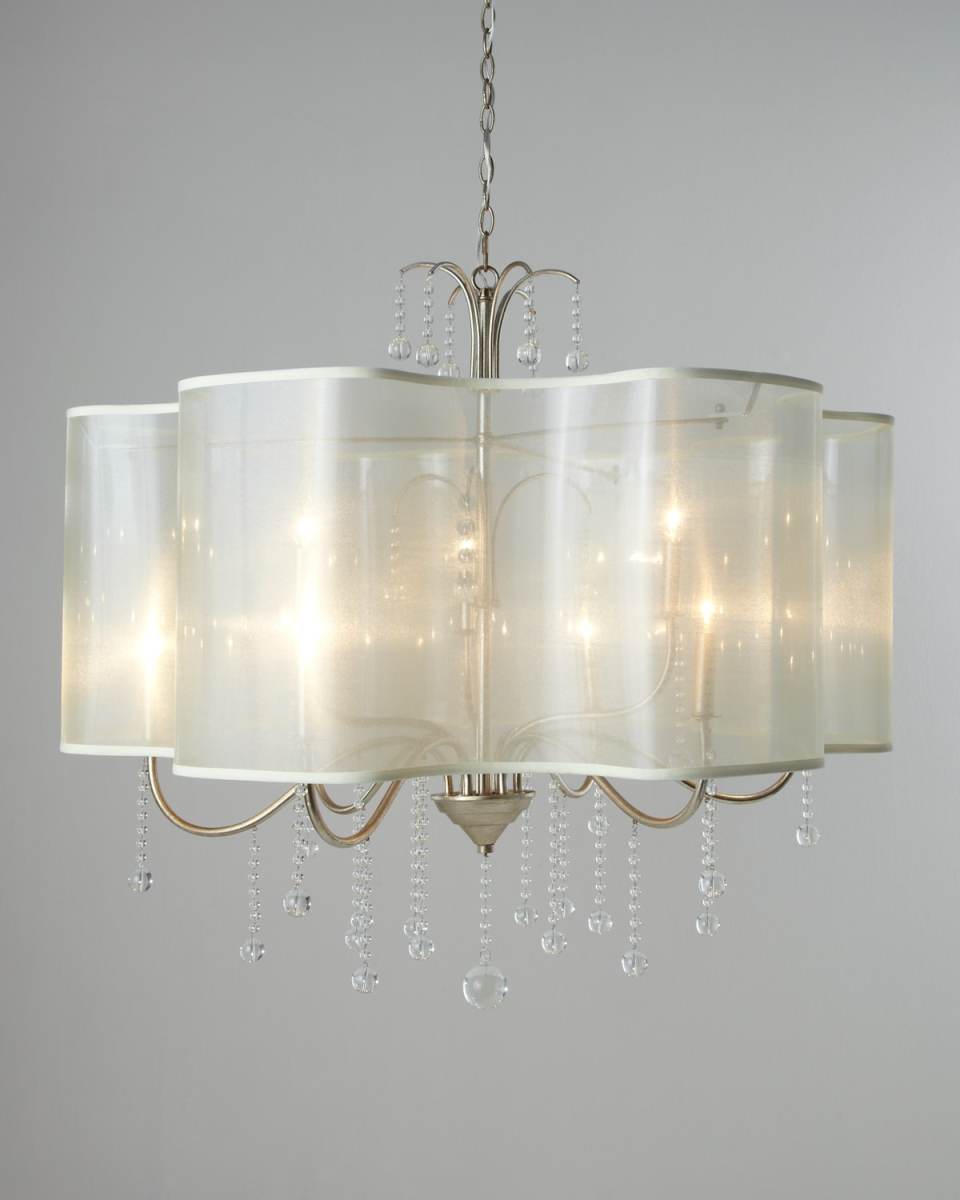Quatrefoil 9-Light Shaded Chandelier