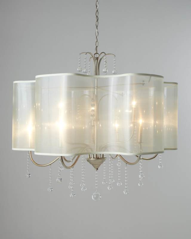 Quatrefoil 9-Light Shaded Chandelier