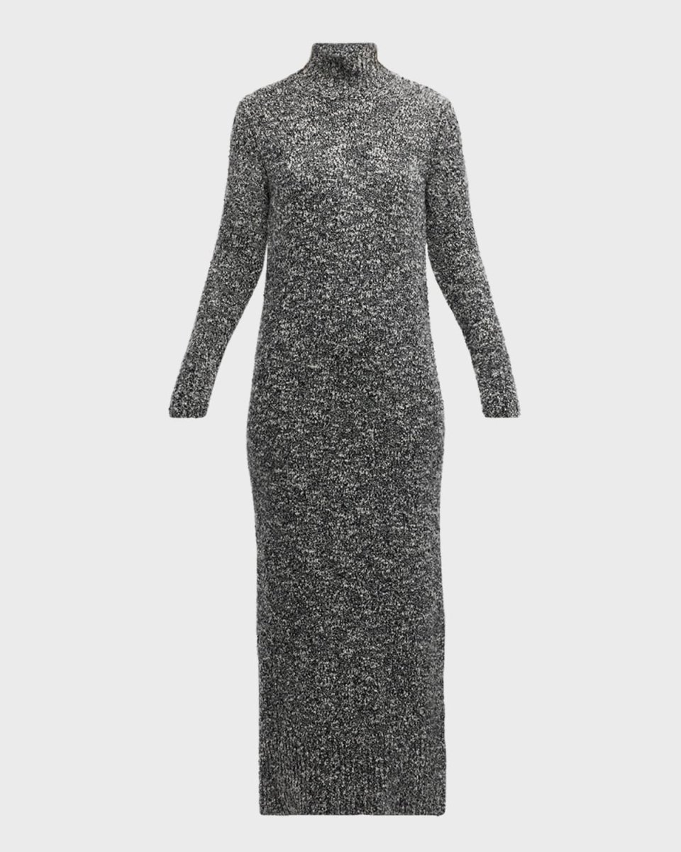Frankie Turtleneck Boucle Knit Maxi Dress