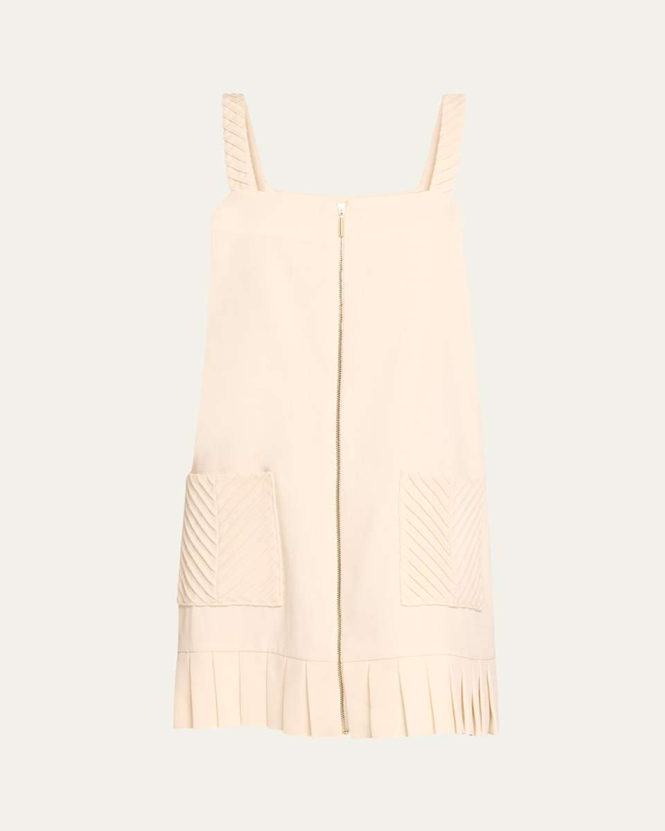 Meza Square-Neck Geo Mini Shift Dress