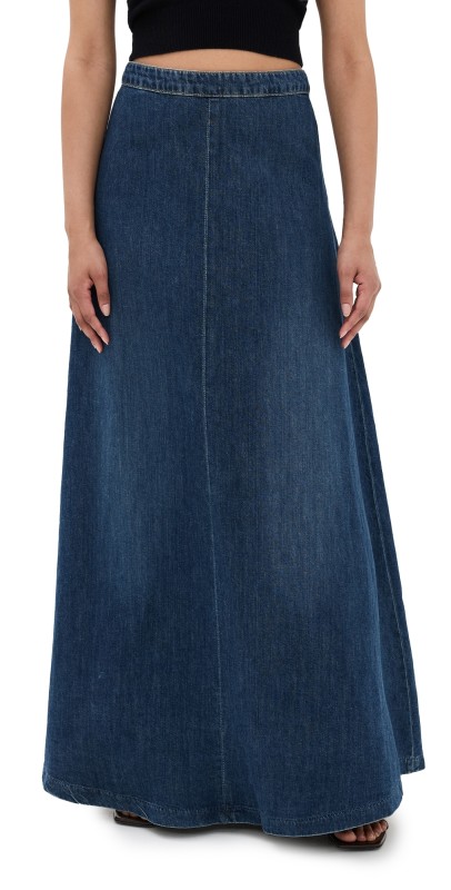 Nili Lotan Astrid Denim Skirt Classic Wash