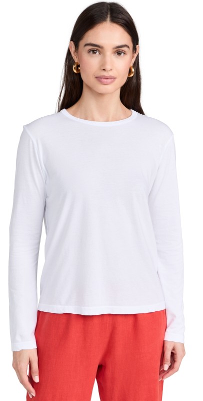 DONNI. The Jersey Relaxed Long Sleeve Tee Powder