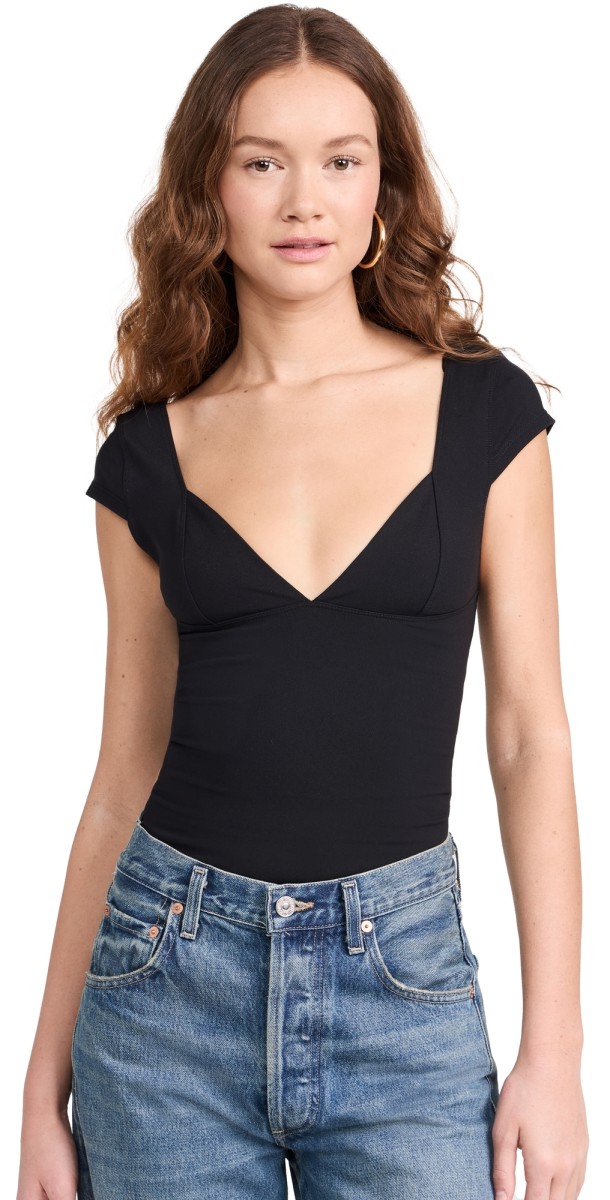 Free People Duo Corset Cami Black