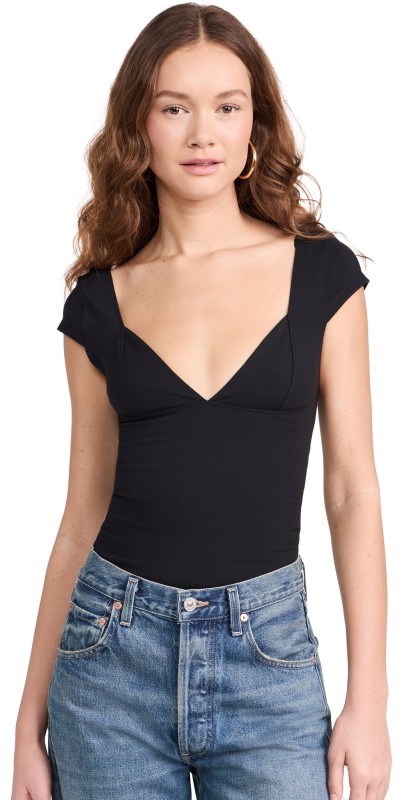 Free People Duo Corset Cami Black