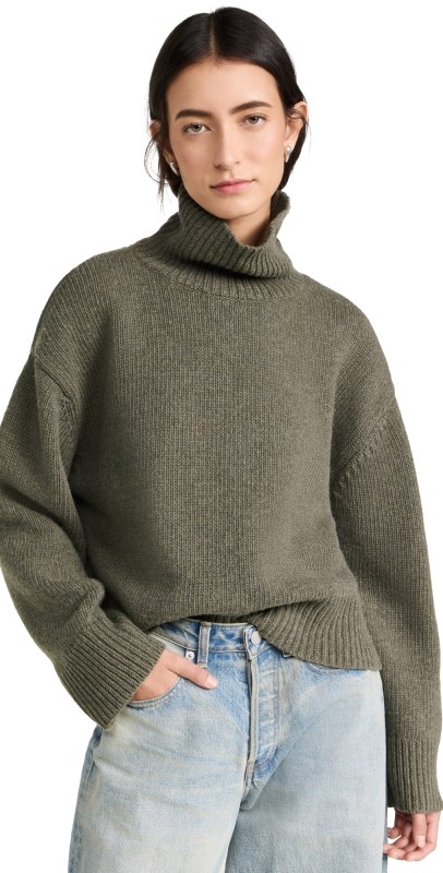 Nili Lotan Omaira Sweater Army Green