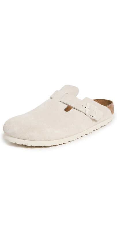 Birkenstock Boston Soft Footbed Clogs Antique White