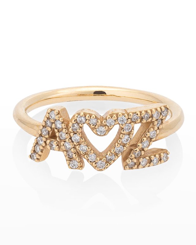 Ava 14K Gold Diamond Duo Ring