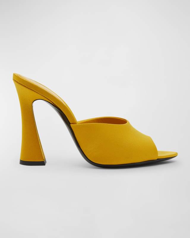Suite Satin Block-Heel Mules