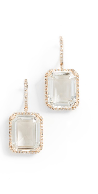SHAY Portrait Gemstone Earrings Yellow Gold
