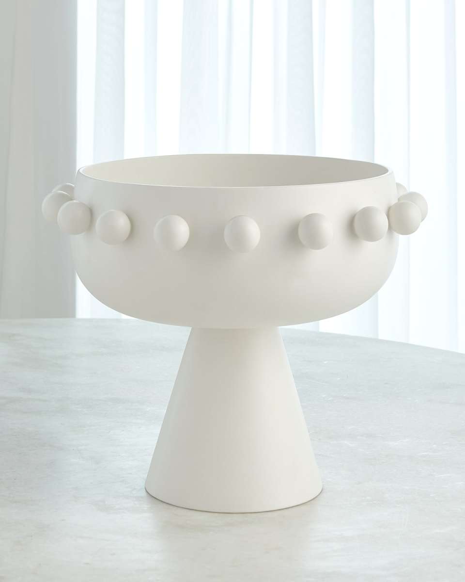 Spheres Collection White Footed Bowl