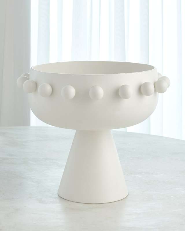 Spheres Collection White Footed Bowl