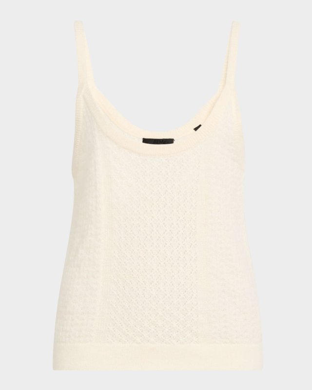 Wool-Blend Mixed Stitch Tank Top