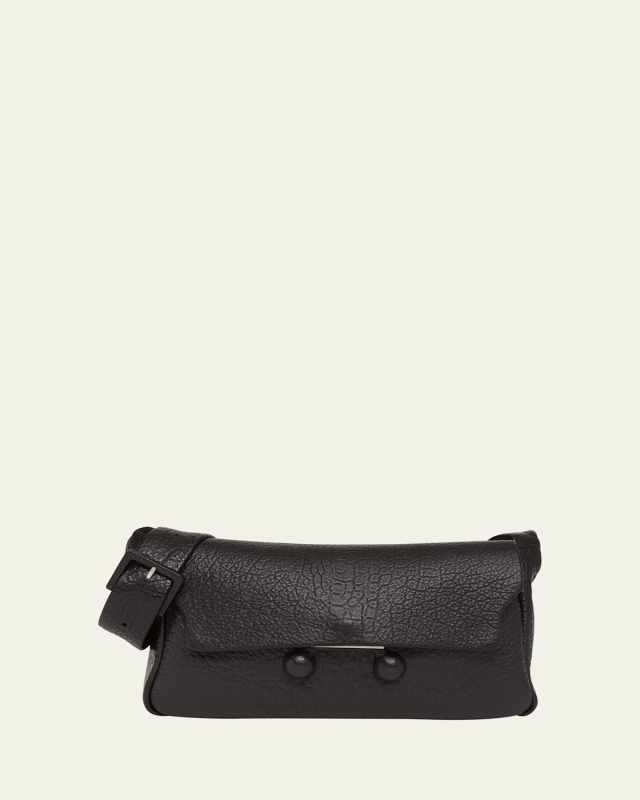 Trunk Medium East-West Leather Crossbody Bag