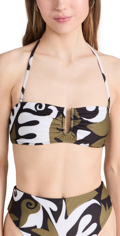 MARA HOFFMAN Cruz Bikini Top Assana Print