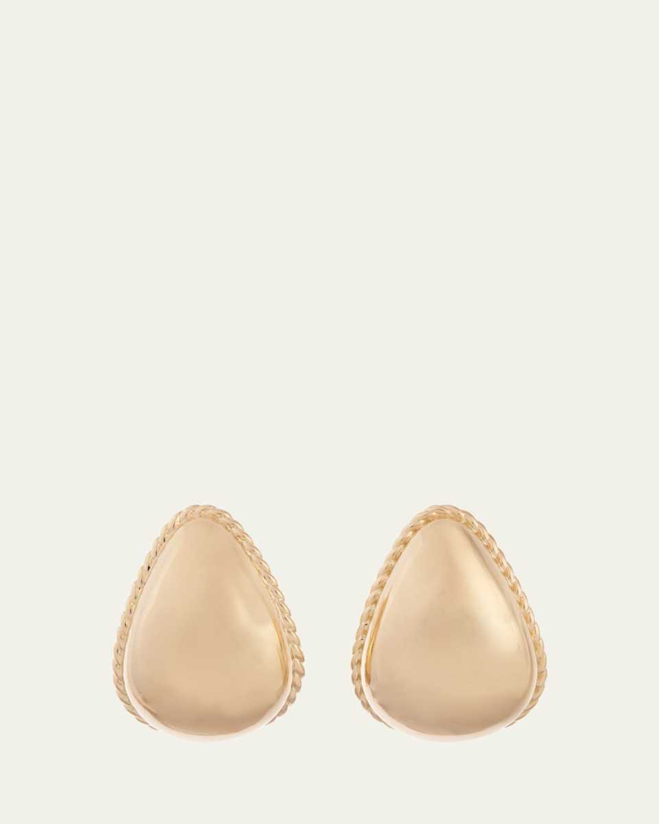 18K Yellow Gold Anjou Medium Dome Earrings
