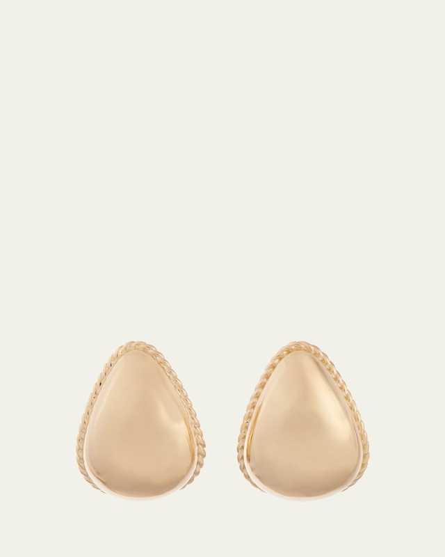 18K Yellow Gold Anjou Medium Dome Earrings