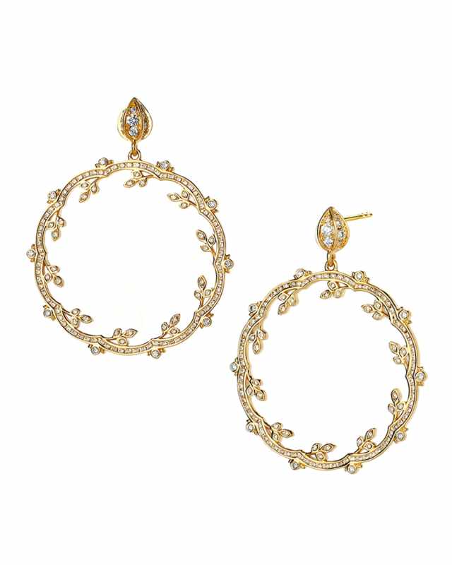 18K Diamond Mogul Twine Earrings